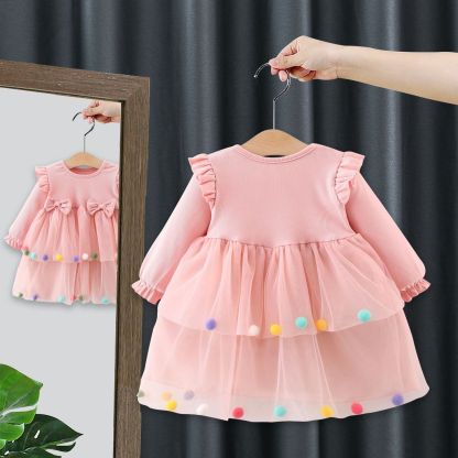 Baby Girl Long Sleeve Sweetheart Princess Dress