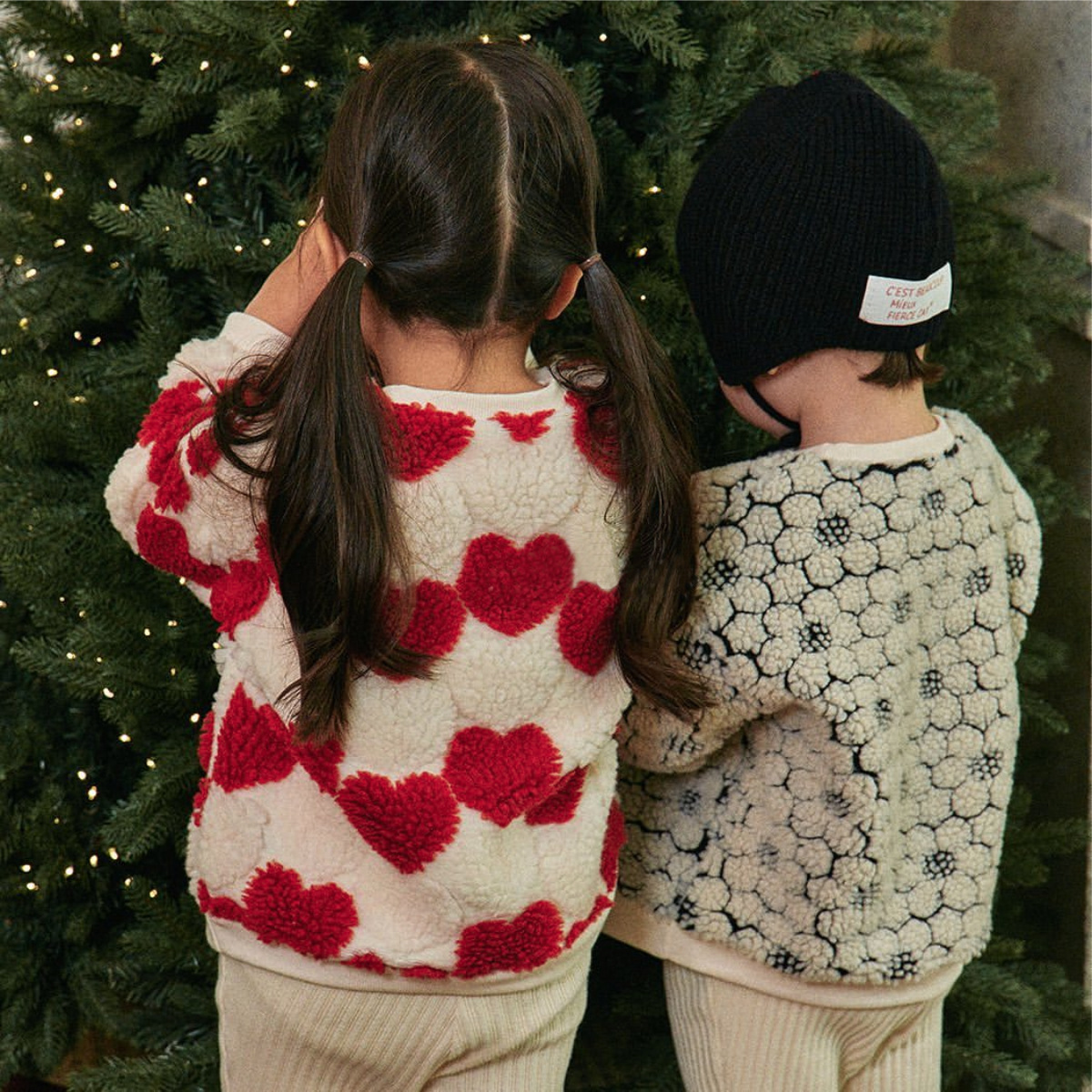 Baby Flower Heart Crew Neck Sweatshirt