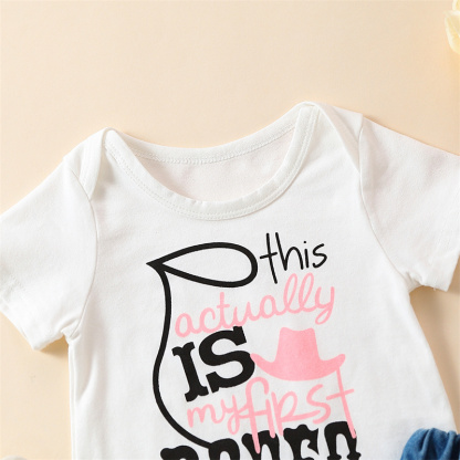 2pcs BabyGirl Pink Hat Bodysuit with Pant Set