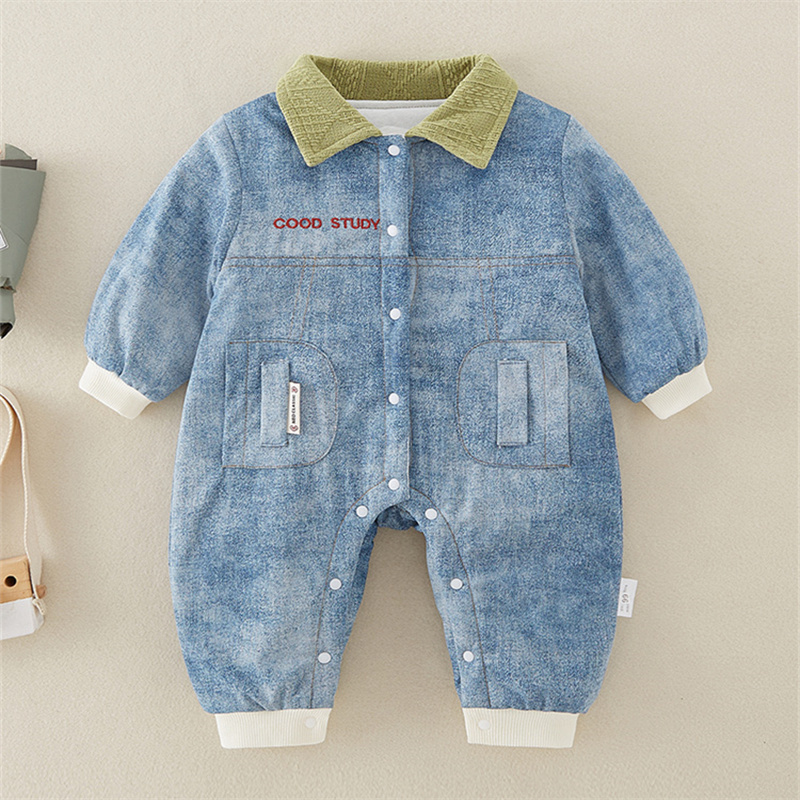 Baby Girl Cute Fluffy Rabbit Padded Fleece Double Layer Long Sleeve Ro