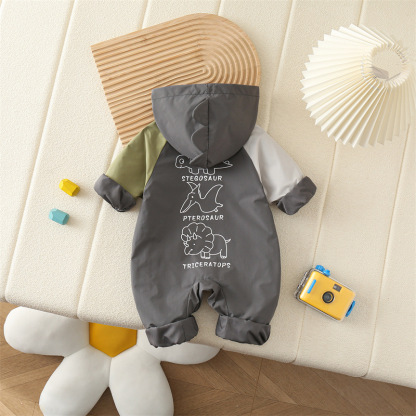 Baby Boy Cute Cartoon Punching Jacket Long Sleeve Romper