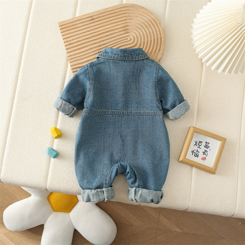 Baby Boy Cute Toy Pattern Cowboy Long Sleeve Romper