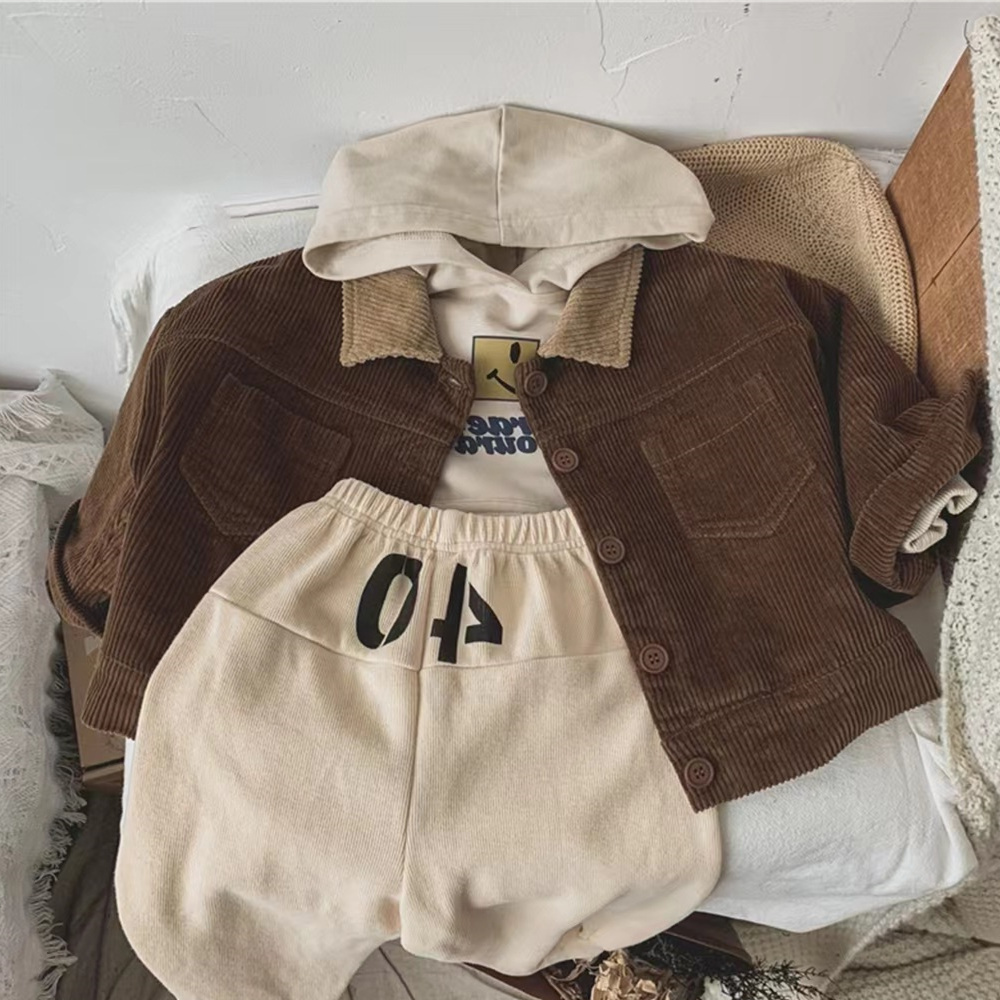 Baby Boy Corduroy Lapel Jacket Top