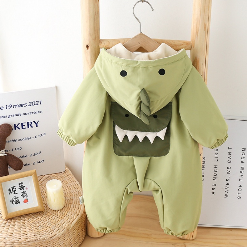 Baby Boy Cute Dinosaur Hooded Punching Jacket Romper