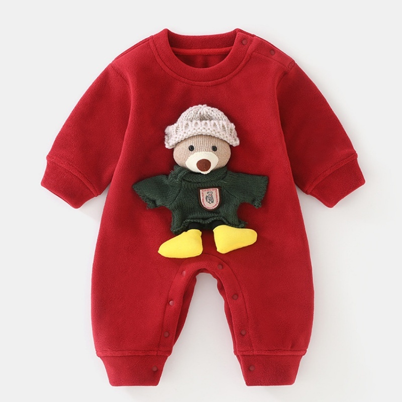 Baby Cute Padded 3D Bear Long Sleeve Romper