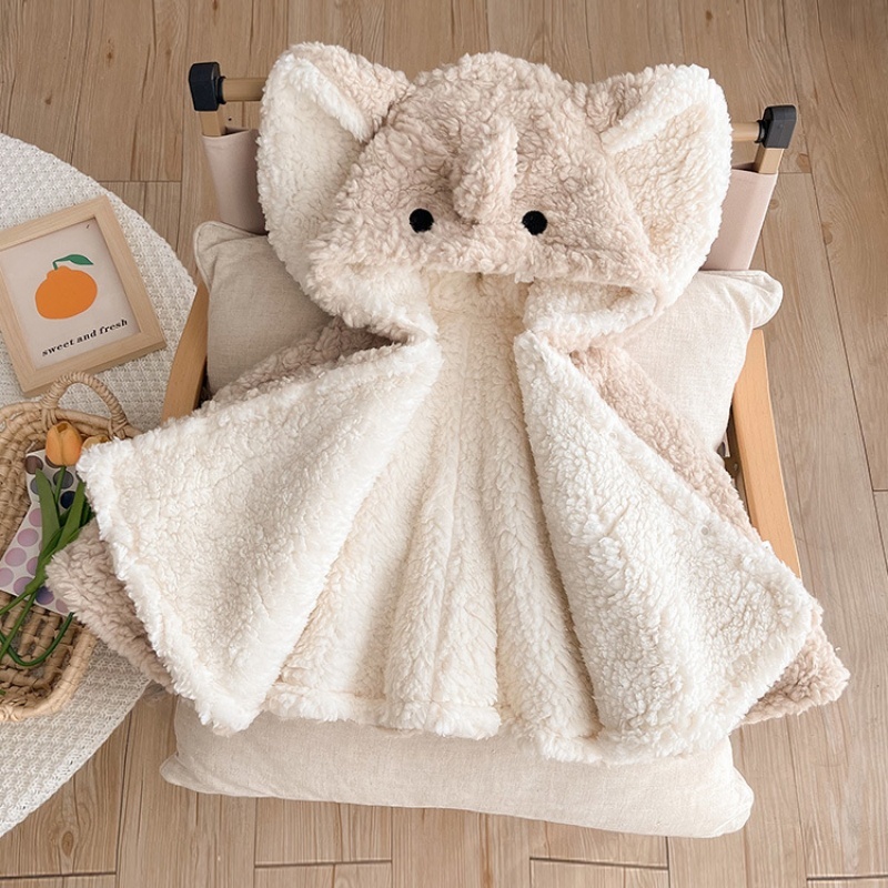 Baby Girl Padded and Thickened Cute Elephant Poncho Top