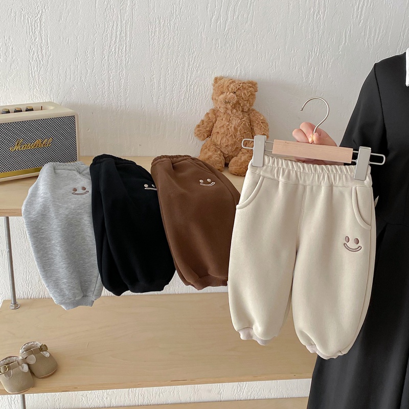Baby Boy/Girl Fashion Casual Smiley Face Print Back Pocket Pants
