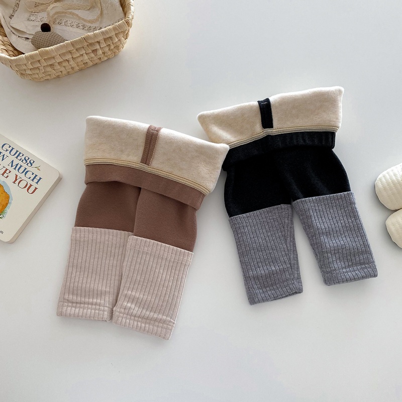 Baby Girl Colour Blocking Stacked Design Padded Winter Bottoms Pants