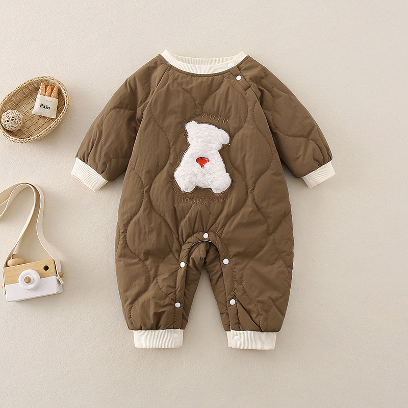 Baby Boy/Girl Cute Bear Thickened Cotton Romper