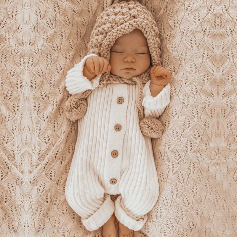 Baby Boy/Girl Knitted Buttons Romper