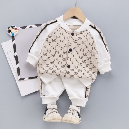 2pcs Baby Boy/Girl Fashion Prints Long Sleeve Set