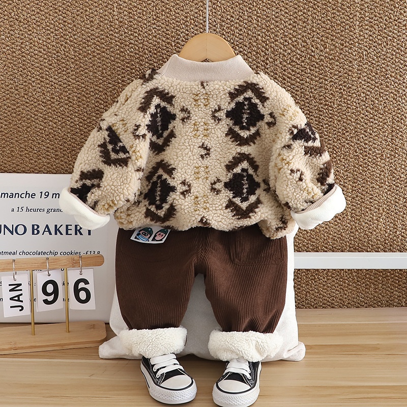 2pcs Baby Boy Tie-Dye Thickened Set