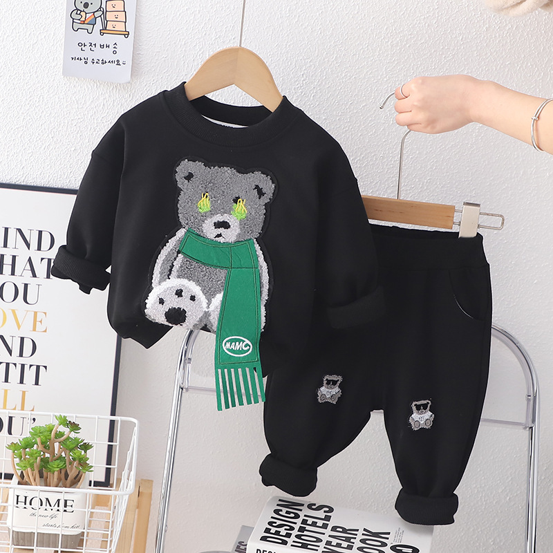 Baby Girl Cute Fluffy Rabbit Padded Fleece Double Layer Long Sleeve Ro