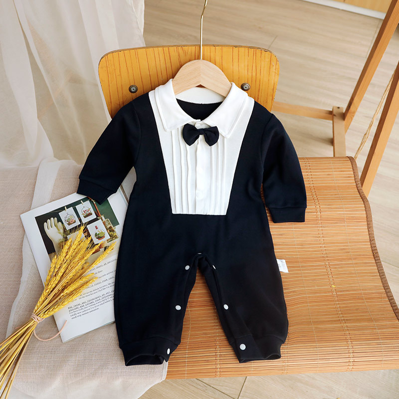 Baby Boy Bow Tie Romper