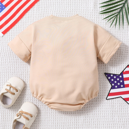 Baby Boy/Girl American Independence Day Letter Bodysuit