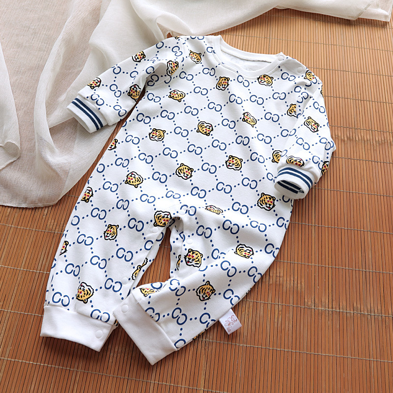 Baby Boy Overprinted Tiger Head Romper