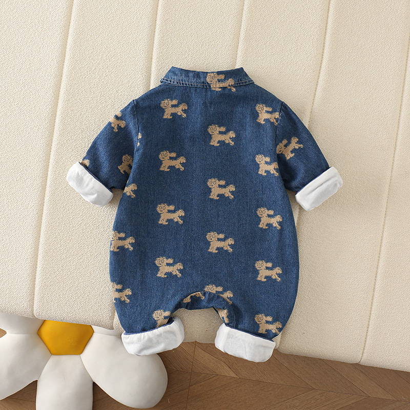 Baby Boy Cowboy Full Print Puppy Romper