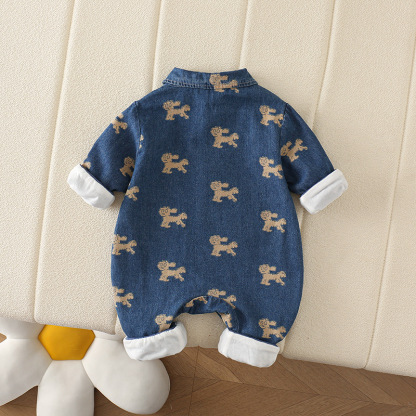 Baby Boy Cowboy Full Print Puppy Romper