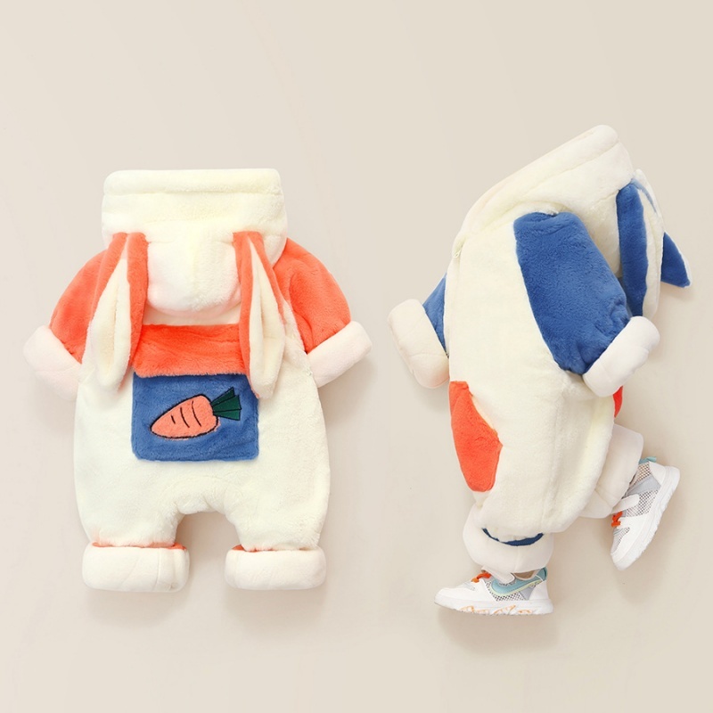 Baby Girl Thickened Carrot Rabbit Ears Romper