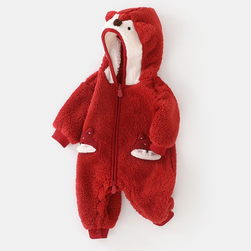 Baby Boy/Girl Padded and Thickened Cute Fox Romper