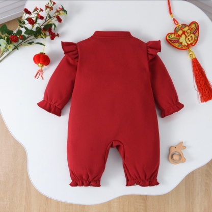 Baby Girl Chinese Style Embroidery Romper