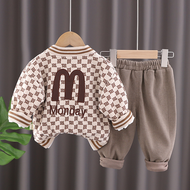 3pcs Baby Boy Alphabet Casual Set