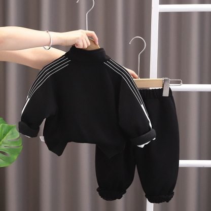 3pcs Baby Boy/Girl Long Sleeve Smiley Zip Letter B Embroidery Set