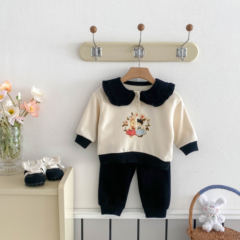 2pcs Baby Girl Cute Animal Princess Lapel Set