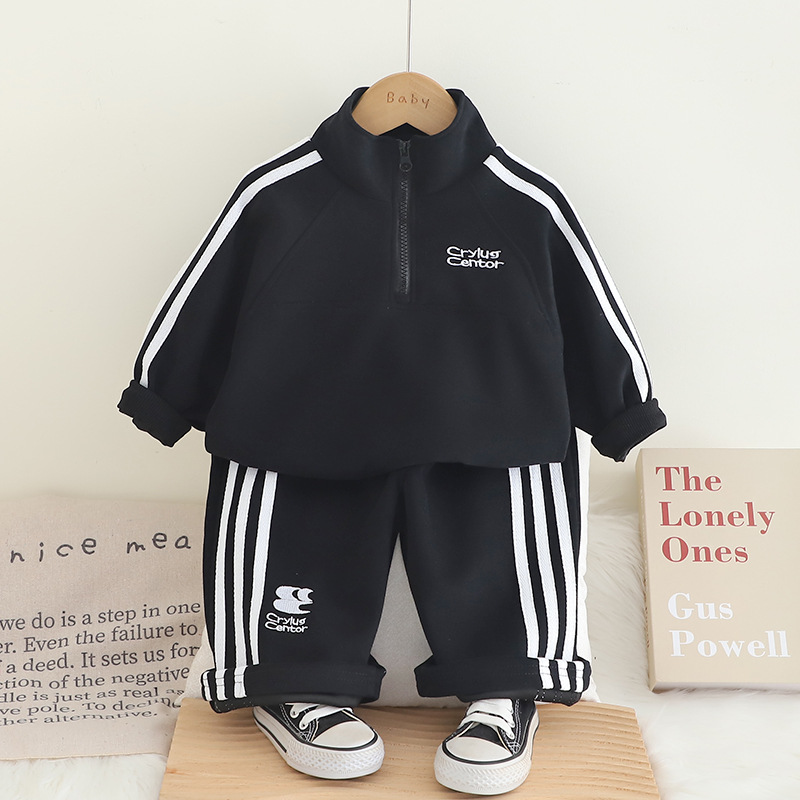 2pcs Baby Boy Sweatshirt Sport Casual Set
