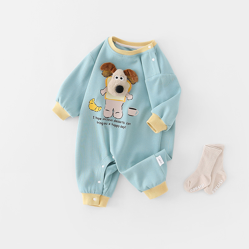 Baby Girl/Boy Cute Puppy Long Sleeve Romper