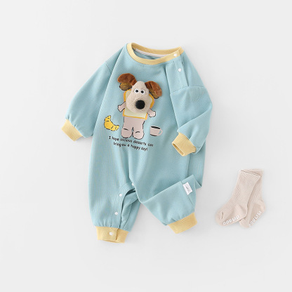 Baby Girl/Boy Cute Puppy Long Sleeve Romper