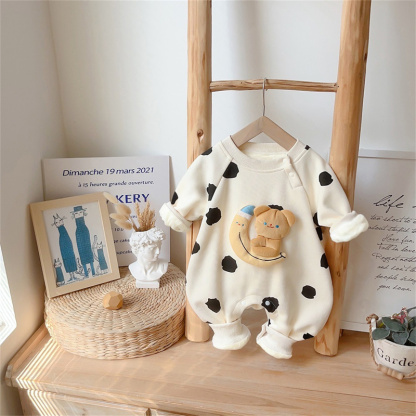 Baby Boy/Girl Cute Moon Bear Long Sleeve Romper