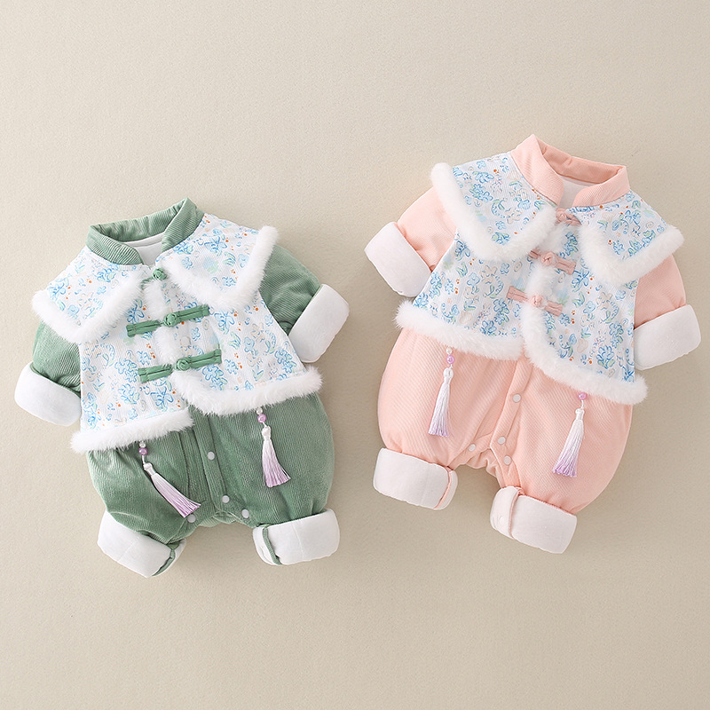 Baby Winter Floral Print Romper