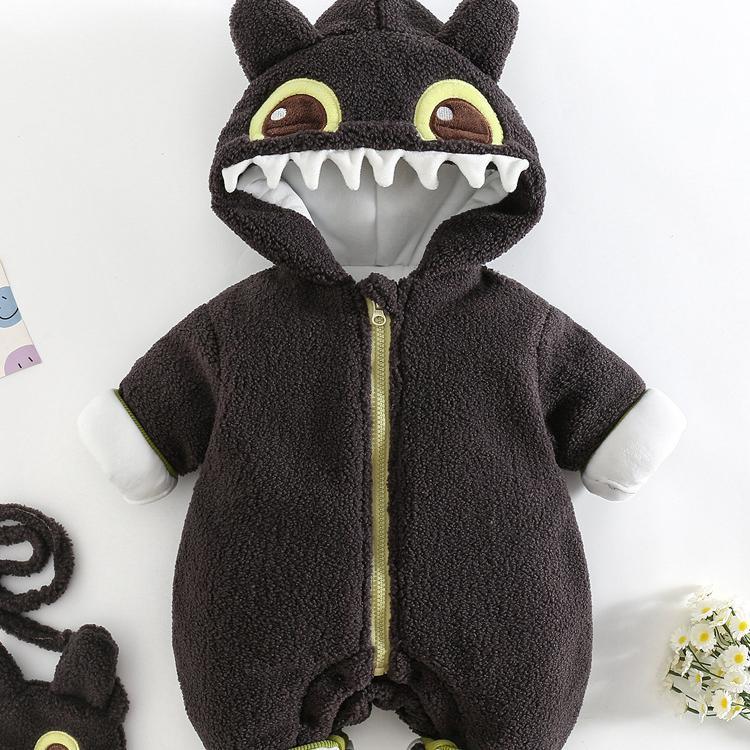 Baby Padded Monster Romper with Bag