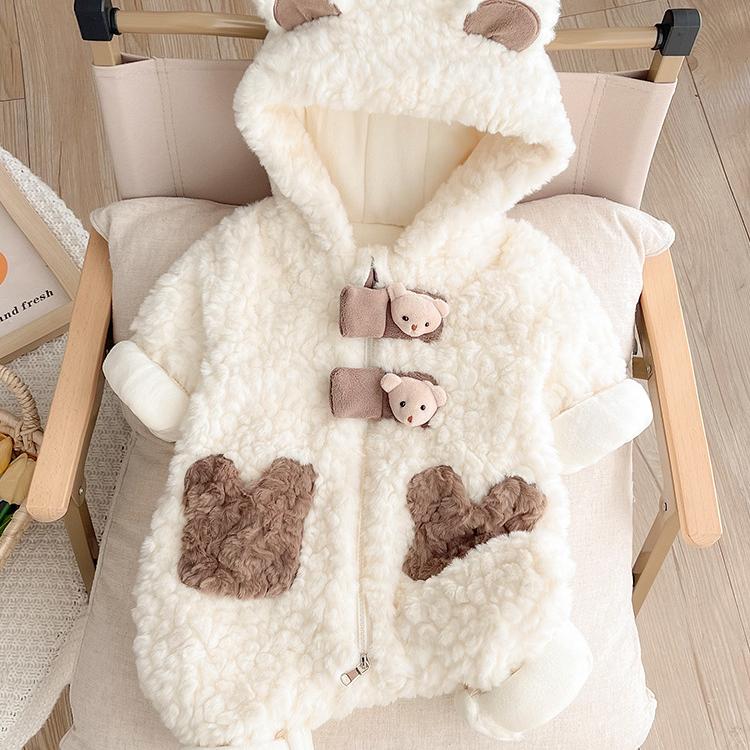 Baby Winter Bear Doll Romper