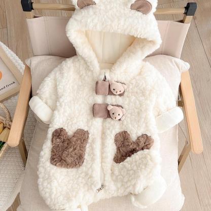 Baby Winter Bear Doll Romper