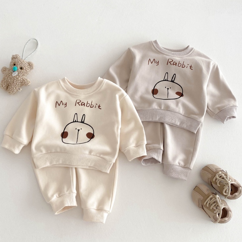 2pcs Baby Girl Alphabet Cute Rabbit Set
