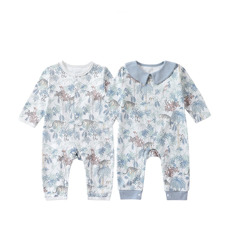 Baby Boy/Girl Cute Tropical Rain Forest Long Sleeve Romper