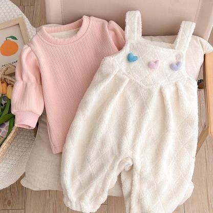 2pcs Baby Heart Bottom with Solid Top Set