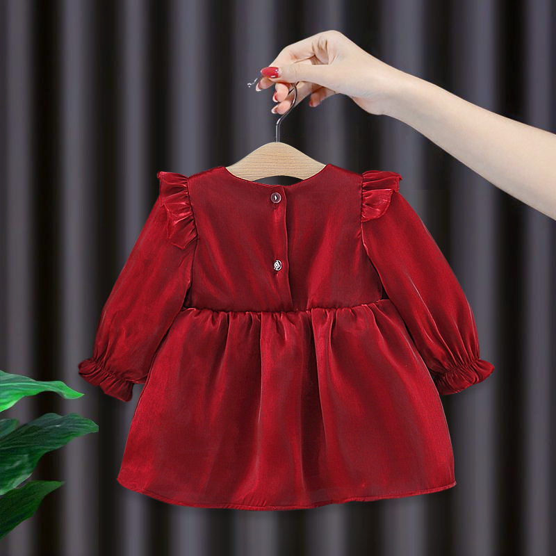 Baby Girl Bow Long Sleeve Dress
