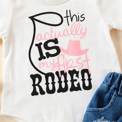2pcs BabyGirl Pink Hat Bodysuit with Pant Set