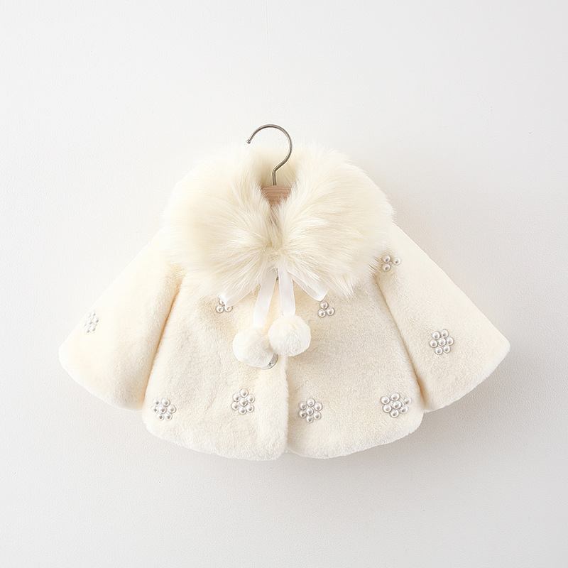 Baby Girl Dot Fluff Cape