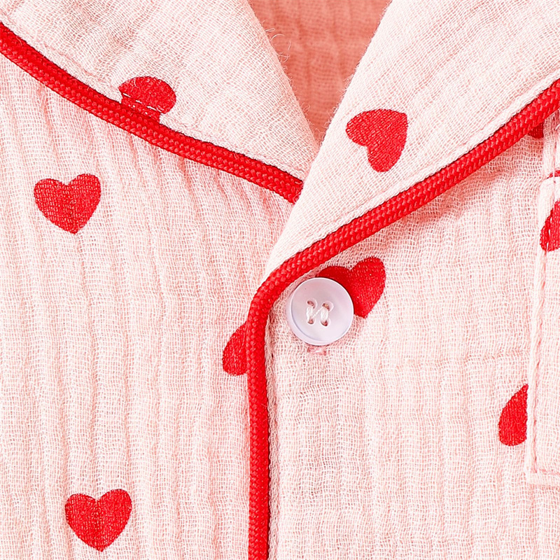 2pcs Baby Girl/Boy Red Heart Cute T-shirt with Pant Set