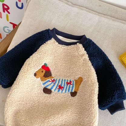 Baby Cute Puppy Pellet Plush Romper