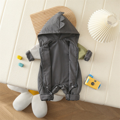 Baby Boy Cute Cartoon Punching Jacket Long Sleeve Romper