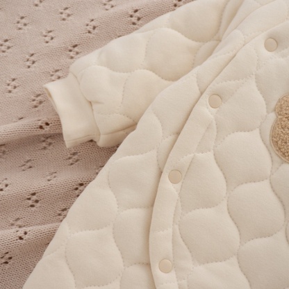 Baby Cute Bear Quilted Cotton Jacket Romper