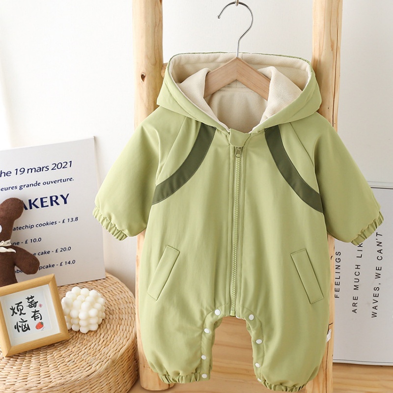 Baby Girl Cute Fluffy Rabbit Padded Fleece Double Layer Long Sleeve Ro