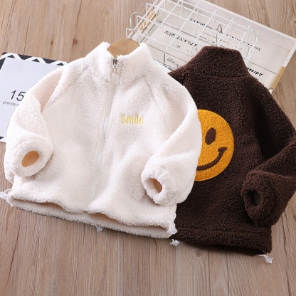 Baby Boy/Girl Chambray Smiley Zip Top