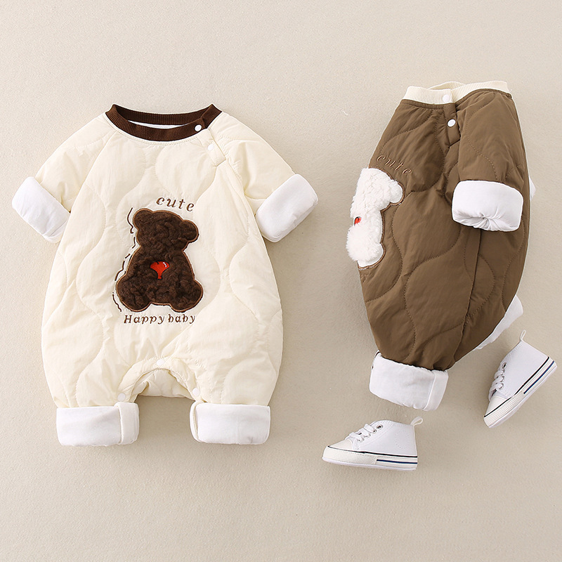 Baby Boy/Girl Cute Bear Thickened Cotton Romper