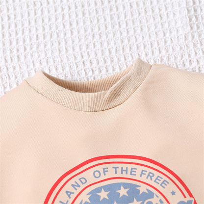 Baby Boy/Girl American Independence Day Letter Bodysuit